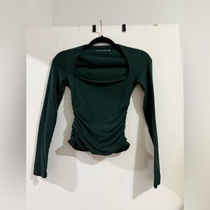 Abercrombie & Fitch Deep Green Long Sleeve Top
